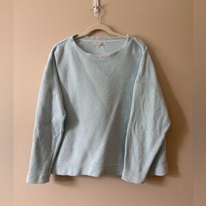 Women's Light Blue Crew Neck Box Sweater